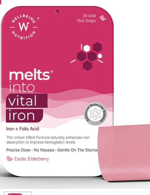 Wellbeing Melts Into Vital Iron 30 Strips
